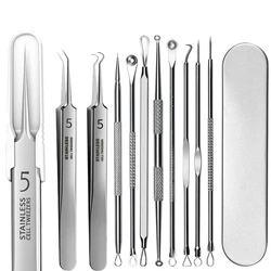 Ingrown Hair Tweezers Acne Blackhead Removal Needles Black Dots Cleaner Pore Cleaner Deep Cleansing Face Skin Care Tools