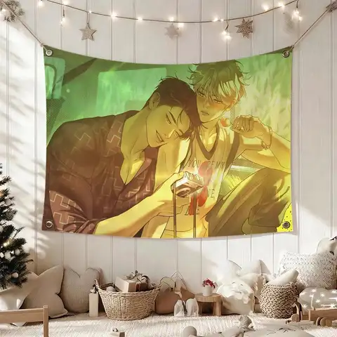 BL Manga P-Pearl Boy Flags Multi‑Size Punch Hole Banner, Portable Outdoor Flag for Events, Parties & Home Wall Decor