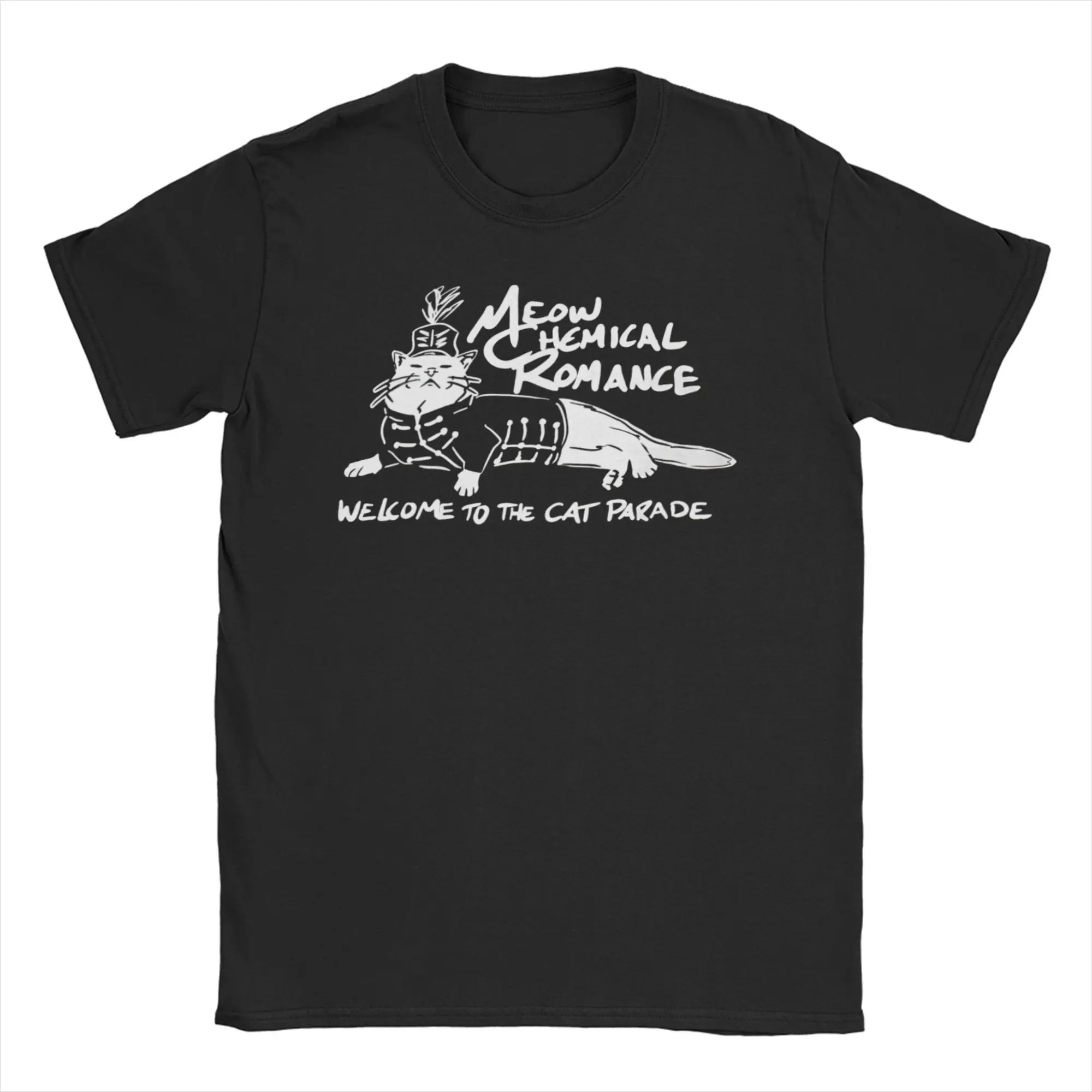 Cat Parade Band for Men Women T Shirts Punk My Chemical Romance Tee Shirt Short Sleeve T-Shirt Cotton 4XL 5XL 6XL Clothing