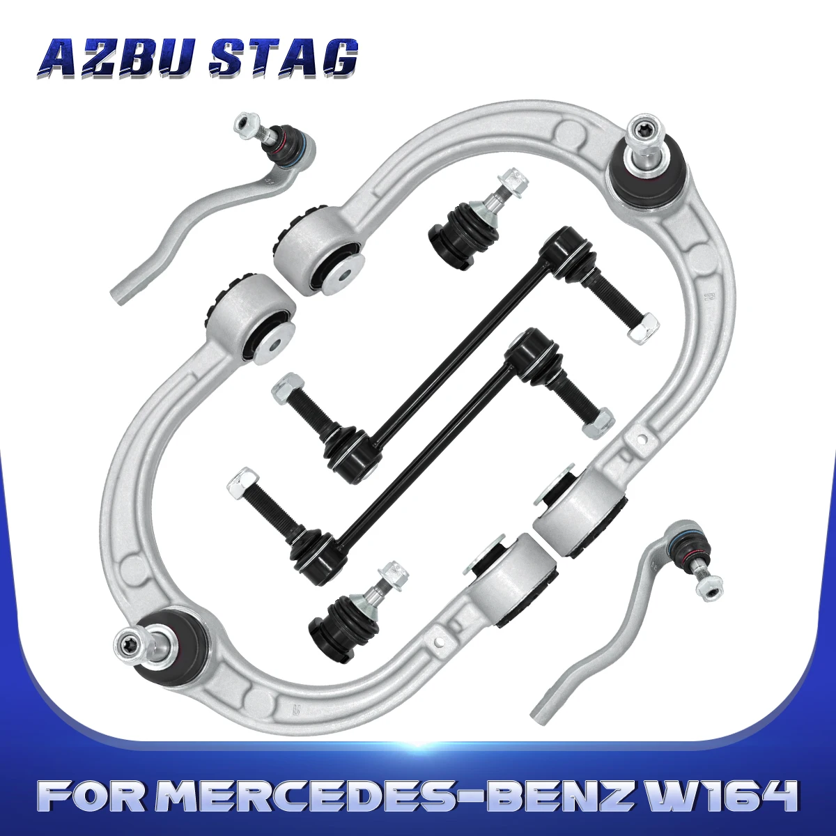 

AzbuStag 8Pcs Front Upper Control Arm Suspension Kit for Mercedes Benz W164 W251 ML550 ML500 ML450 GL320 GL350 GL550 2006-2012