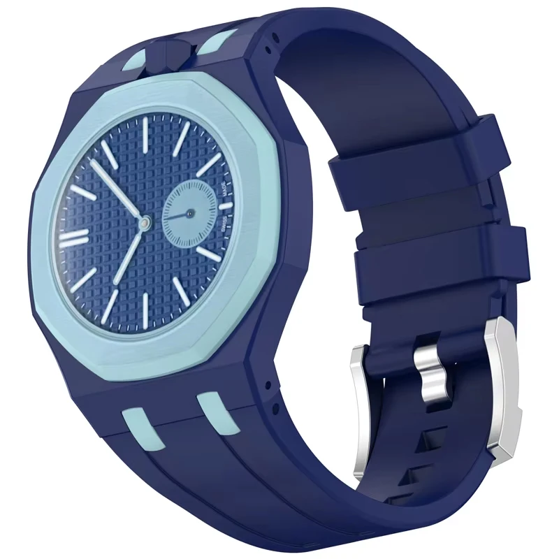 All-in-One PC Case + Soft Silicone Watch Strap For Swatch AP Royal POP Pocket Watch To Wrist Watch Conversion Kit Adapter Mod