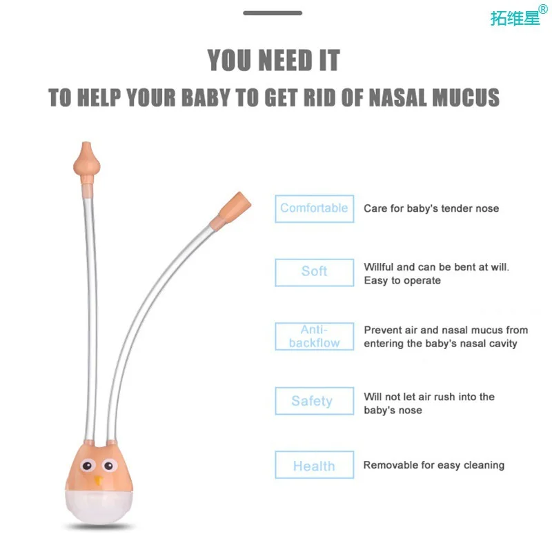 Newborn Baby Nasal Aspirator for Children Nose Cleaner Sucker Suction Tool Protection Health Care Baby Mouth Nasal Suction Devic