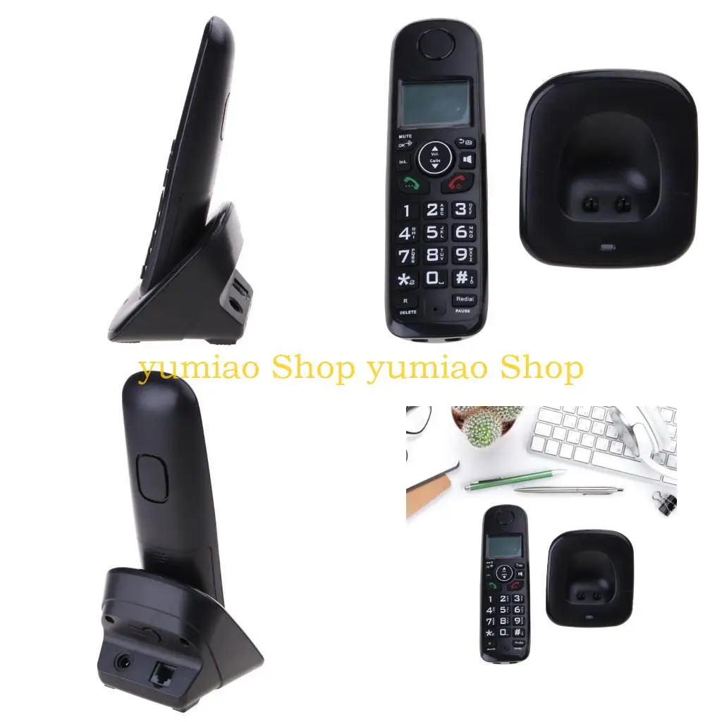 587B Voice Cordless Phone With Answering Machine Landline Home Phones Call Blocking