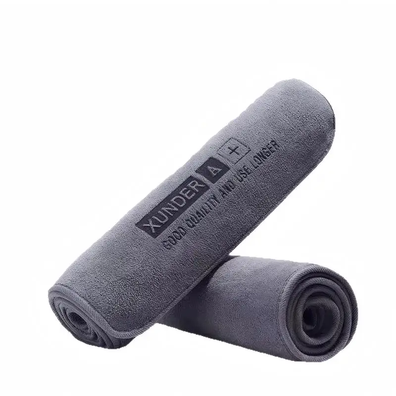 Ultra Fine Fiber Edge Wrapped Car Wash Towel Letter Wiping Towel Absorbent and Scratch Free Car Wash Special Quick Drying Towel