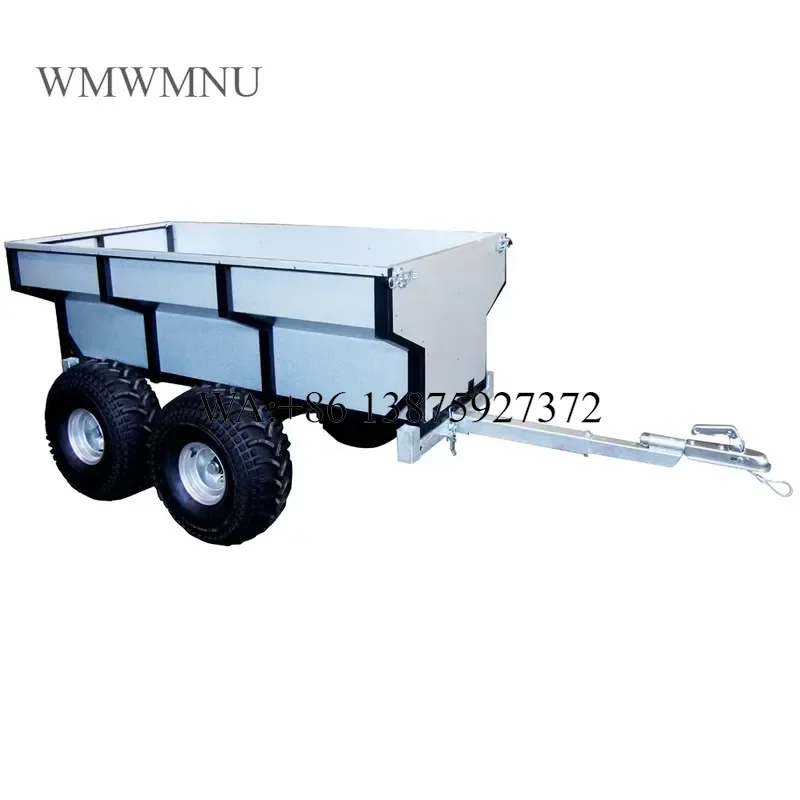Wmwmnu Heavy Duty Outdoor Utility Pulled ATV Log Trailer for Off Road Farm Garden Transport