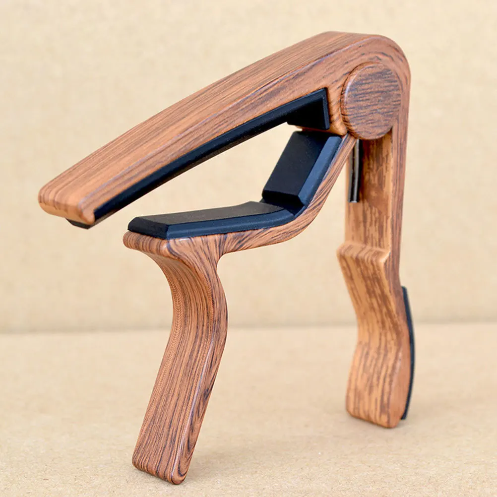 

2pcs Redwood Grain Capo For Guitar Ukulele: Aluminum Alloy Portable Design For Acoustic Electric Classical Instruments Guitar