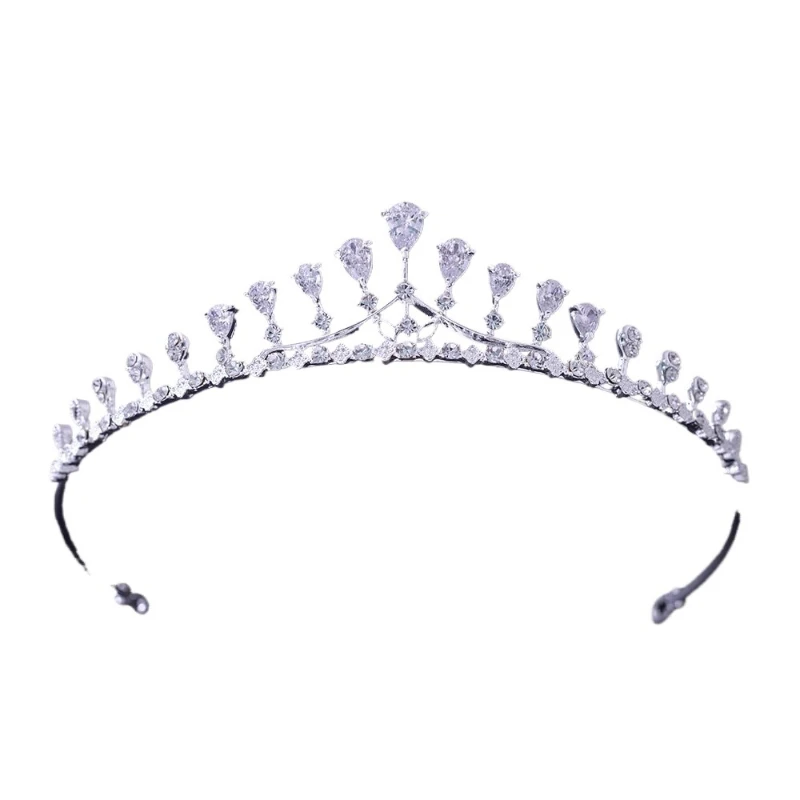 Exquisite water drop zircon diamond crown bridal headgear wedding jewelry crown head jewelry