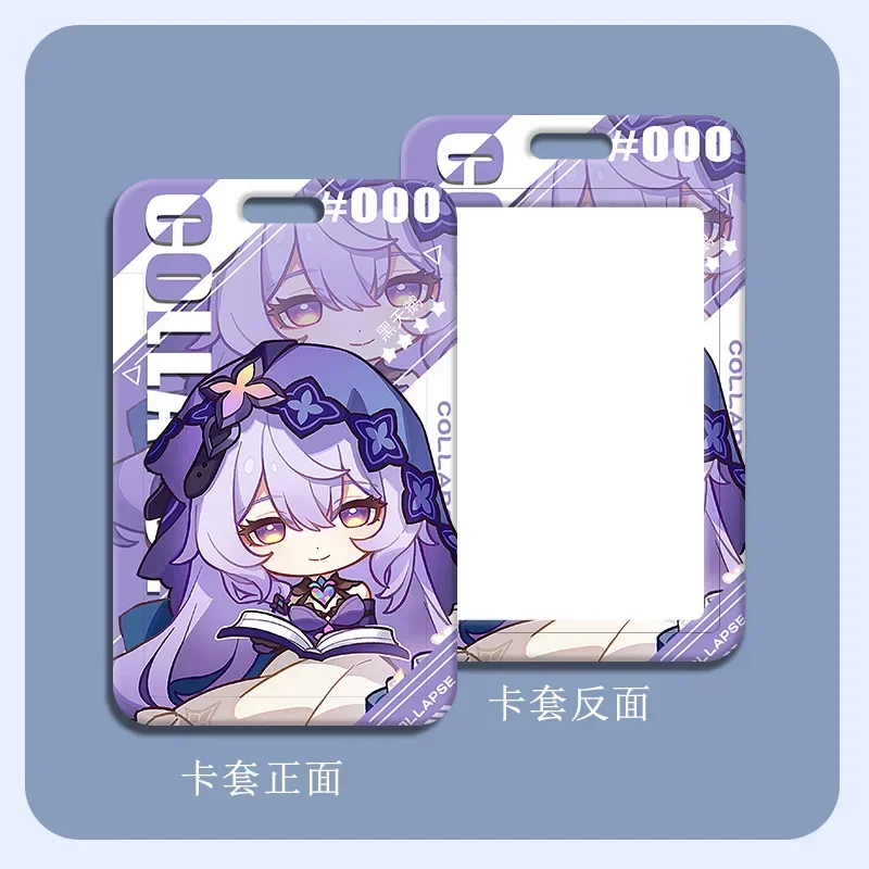 Honkai 스타 레일 어벤츄린 블랙 스완 개폐식 작업 카드홀더 슬리브, ID 태그 이름 배지 패스 카드 커버, 보호 슬리브