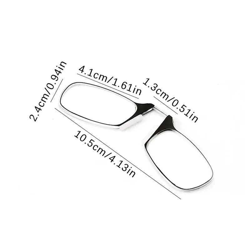 شخصية الرجعية Legless مشبك الأنف نظارات القراءة المحمولة للطي نظارات للقراءة للرجال والنساء مع علبة نظارات المفاتيح