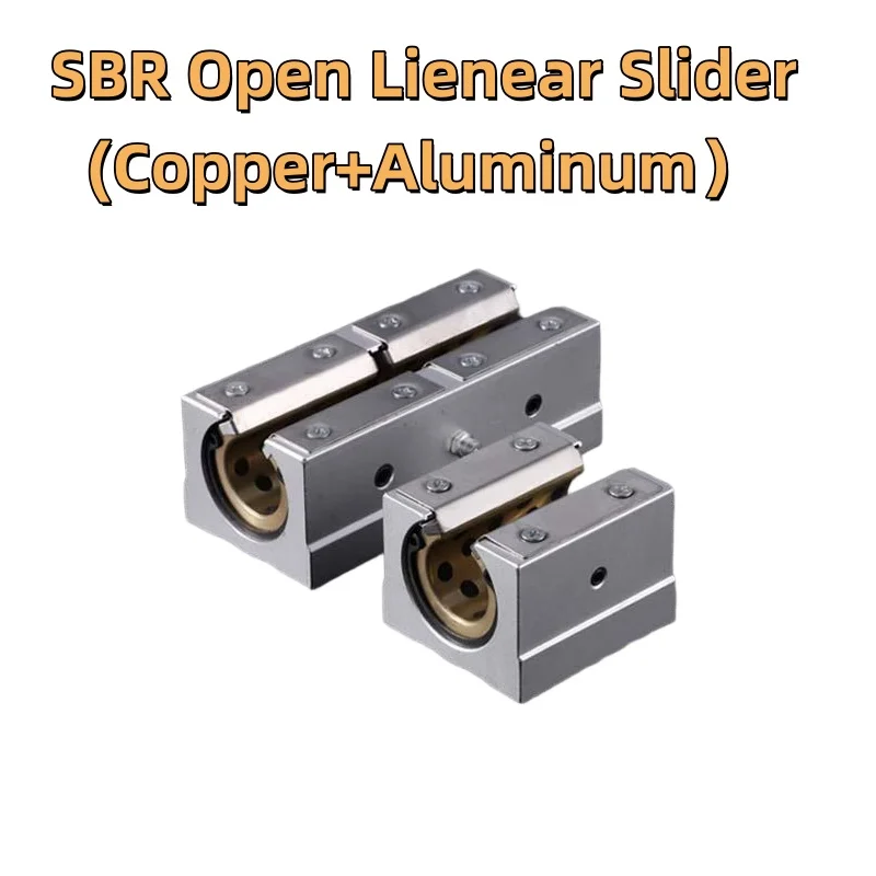 

SBR Series Open-Type Linear Slider Slide Block with Copper Sleeve Aluminum Base Sizes SBR10 to SBR40