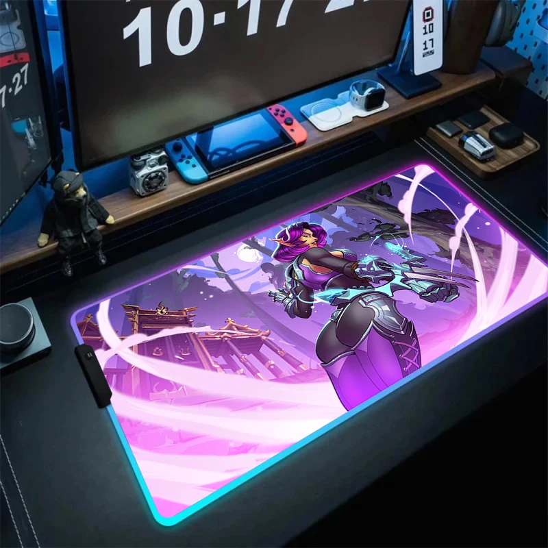 Mauspad 900x400 RGB Mauspad Gaming Computer Schreibtisch hintergrund beleuchtete Matte große Gamer Paladins Maus matten xxl Tastatur Mause Pad Schreibtisch matte