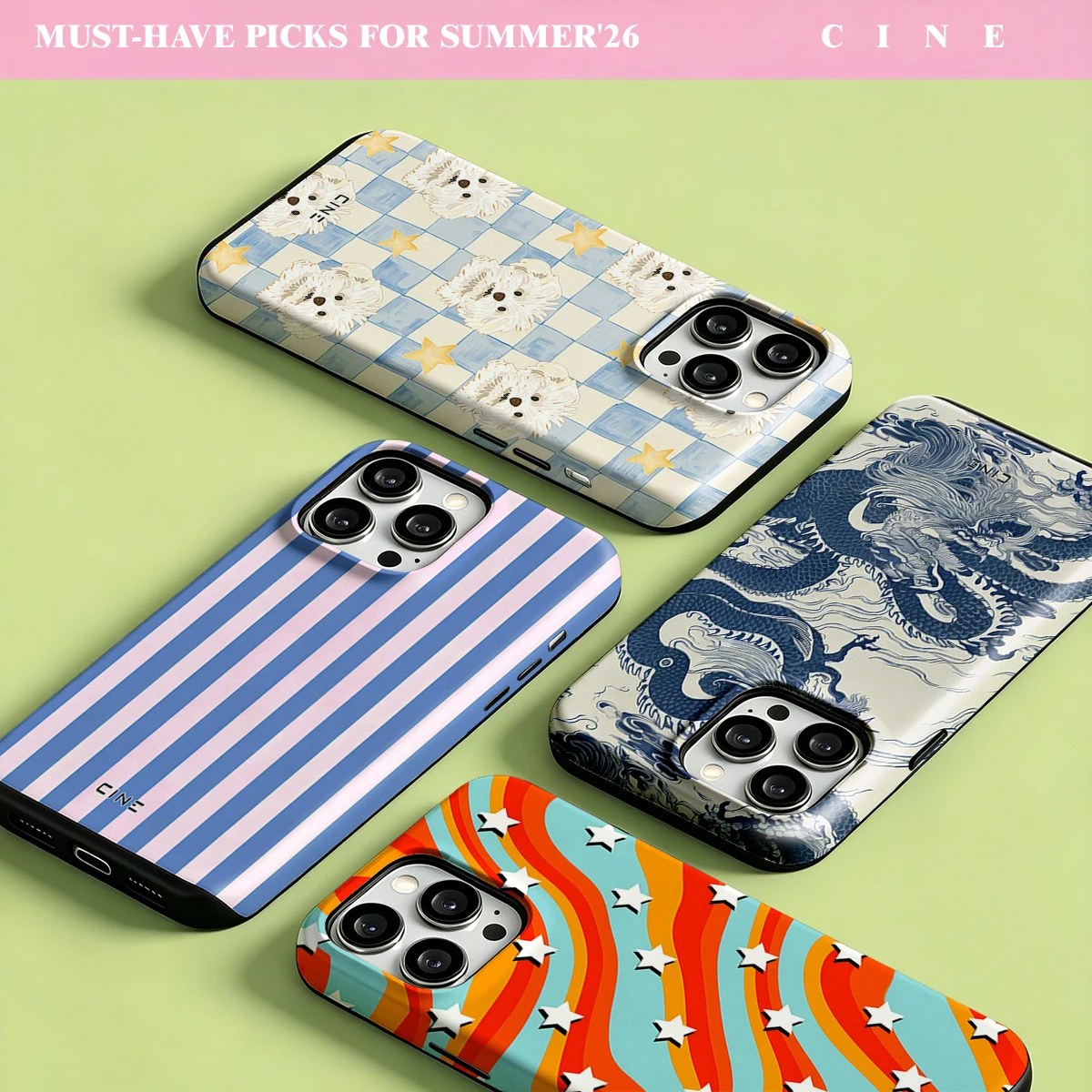 Funda para Teléfono Cine Blue Orange Star Waves Glossy HD para iPhone 17 16 15 14 Plus 13 Pro Max, Compatible con Magsafe, 2 en 1