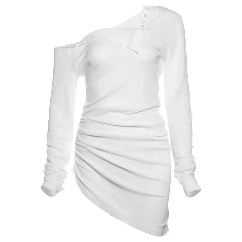 Onalippa Fashion Summer Lazy Lightweight Perspective Shoulder Long Sleeve T-shirt Women Versatile Mesh Hoodie Hot Girl Top