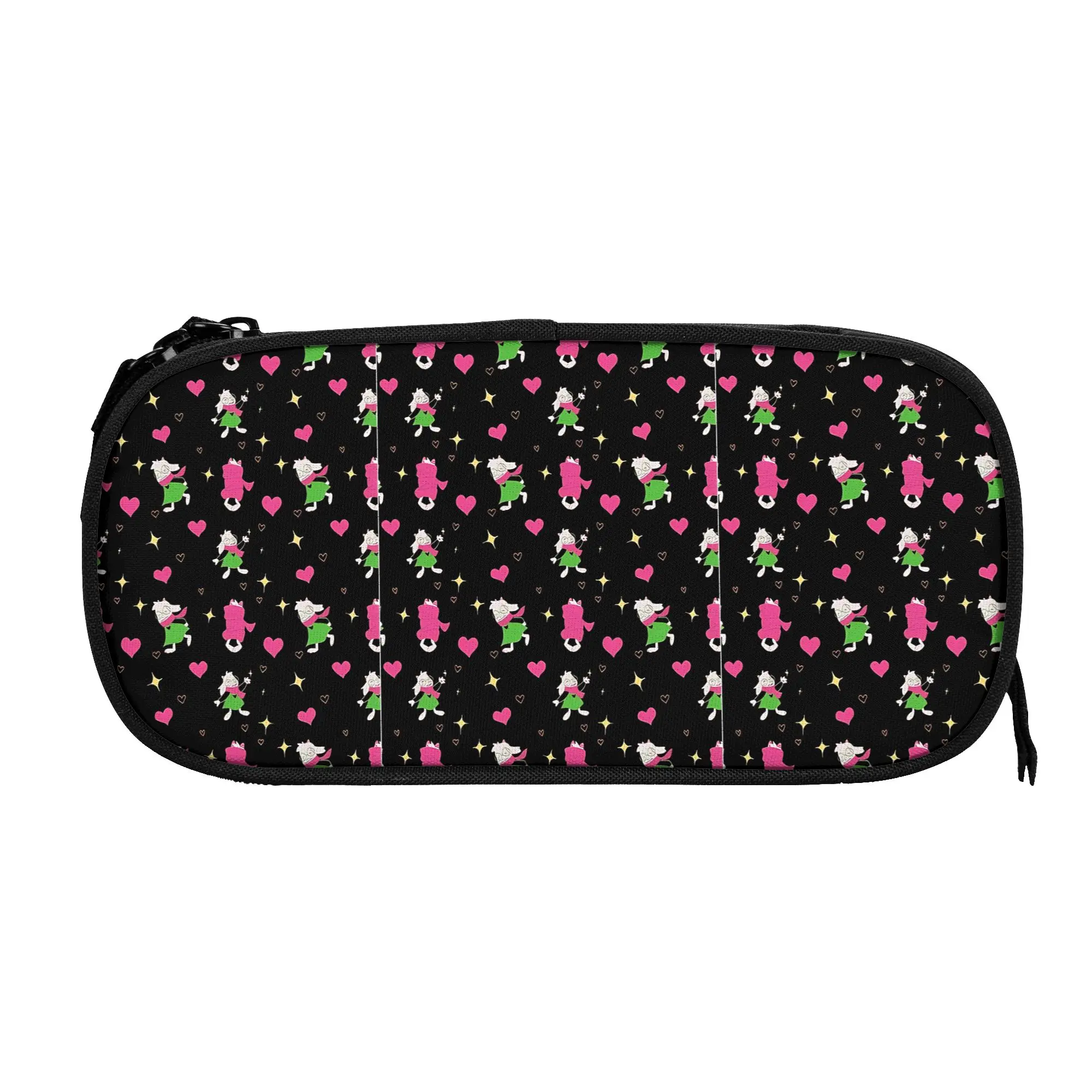 

1 piece Stylish Retro Salesman Character Pattern Pencil Case Teen Pen Bag Deltarune School Stationery Bag