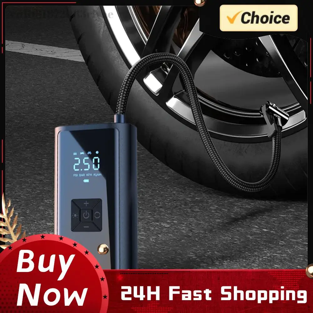 

Электрический насос для шин 150PSI с LED-подсветкой, портативный автомобильный компрессор с ЖК-дисплеем для подкачки шин автомобиля