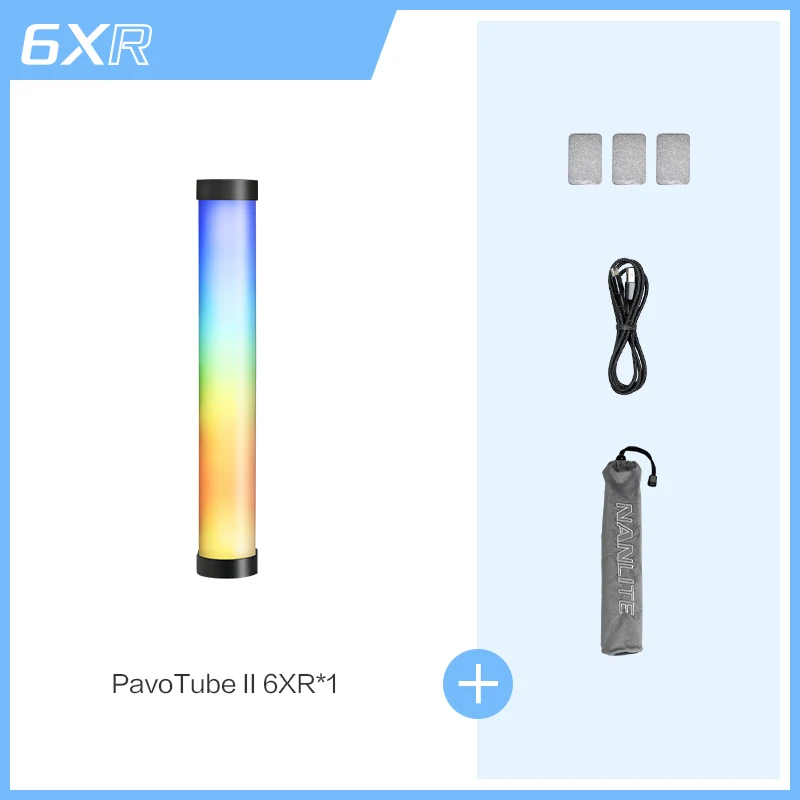 Nanlite PavoTube II 6XR Buis Licht Fotografie Lamp voor Studio Live Video Invullicht RGBWW 2700 K-12000 K Draagbare Handheld Licht