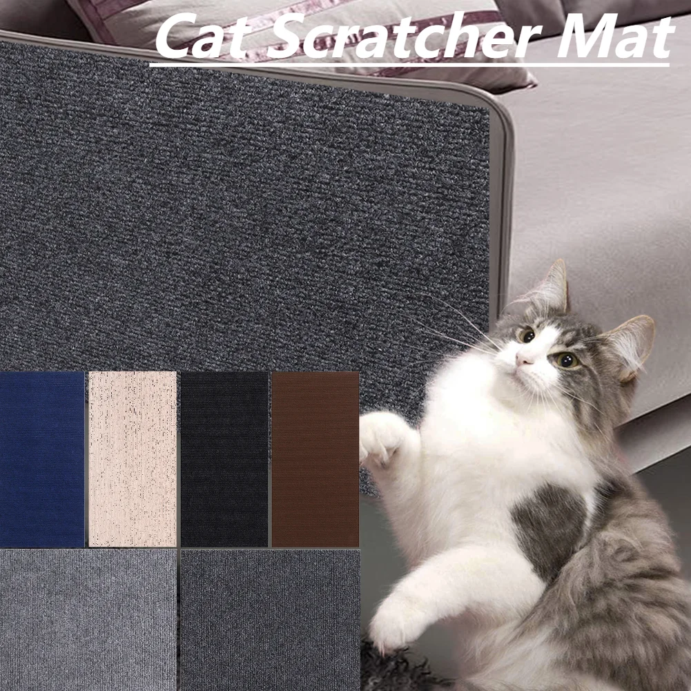 Cat Scratching Mat Self-Adhesive Trimmable Carpet Cat Scratching Post Carpet For Sofa Funitures Protective Mat Pet Accessories