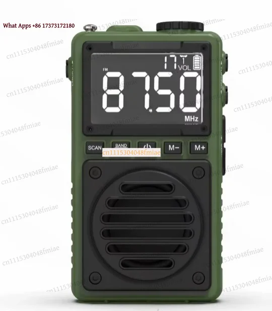 k3 Portable AM/FM Mini Radio with USB Digital Tuning, Pocket-Sized Multiband Receiver with Rechargeable Battery