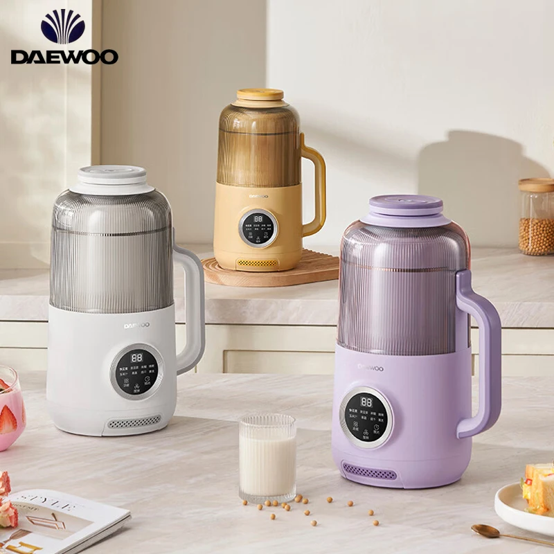 DAEWOO Mini Food Blender Soymilk Maker 800ml 1200ml Household Free Filter Soybean Milk Machine Wall-breaking Mixer For Home Use