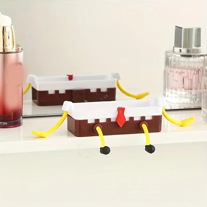 Cartoon Sponge Drain Rack Creative Sponge Holder Home Kitchen Sink Shelf for Dishwashing Brush Drainage Basket Organizer