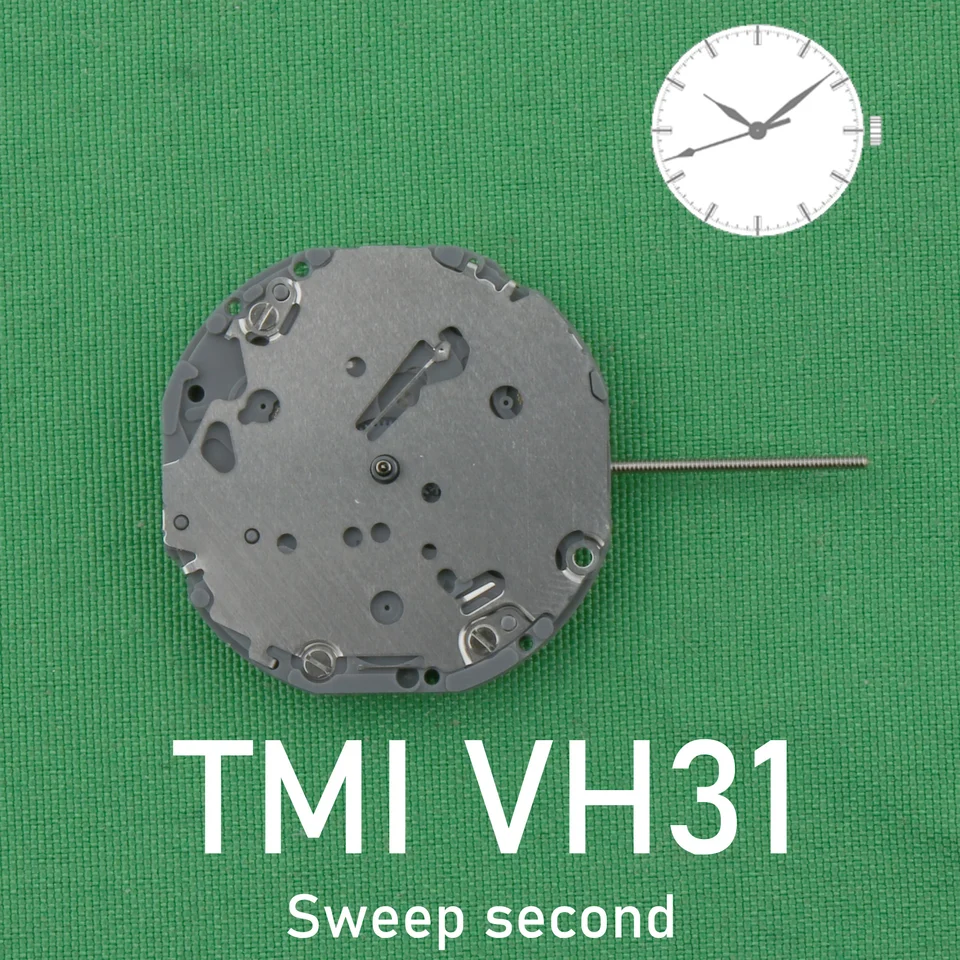 カスタム品　VH31　左利き用腕時計　機械式のようなクォーツに換装　レフティ 腕時計 メンズ 40代 50代 オマージュウォッチ クォーツ 防水 36mm VH31