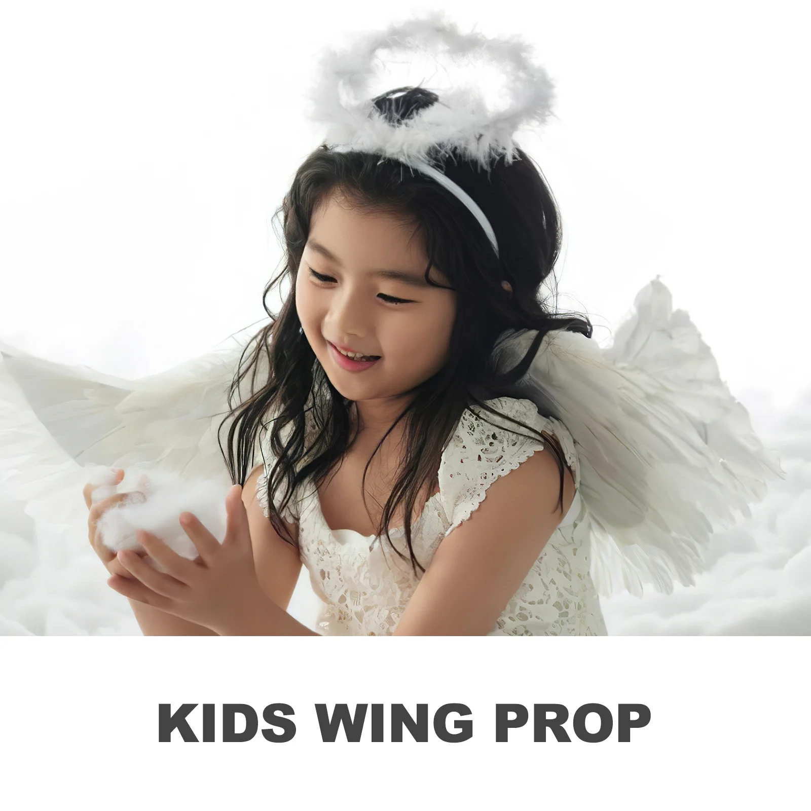 

1 set 1 Set Angel Fairy Wing Costume Prop Lightweight Headband Wand Set For Party Supplies Cosplay Festival Decor