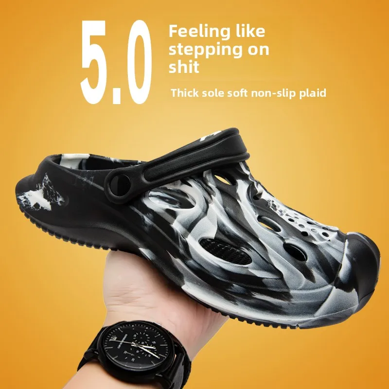 

Summer Outdoor Water Slippers Men Waterproof Soft Sole Foam Cushion Insole Pool Beach Leisure Footwear Shoe