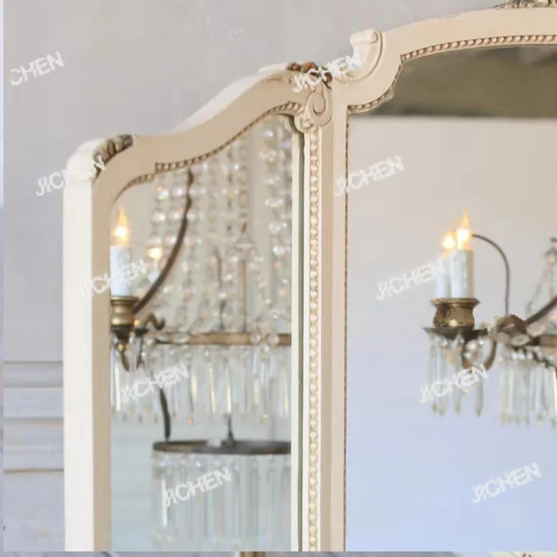 

Американский комод из цельного дерева, шкаф для хранения, простой Интернет-стол для макияжа знаменитостей, светлый роскошный усовершенствованный столик для макияжа