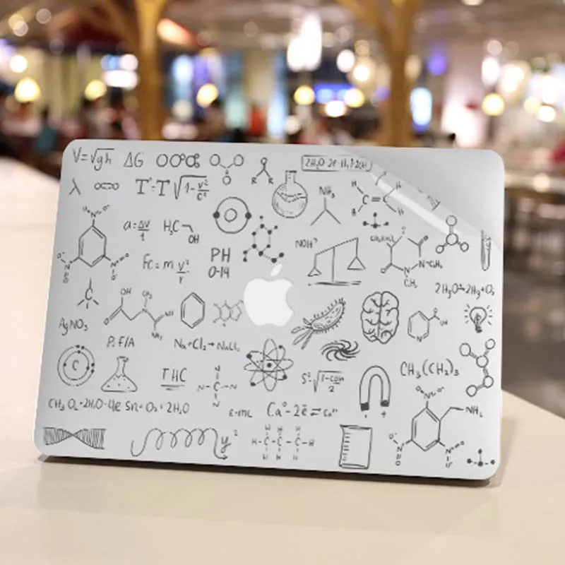 

Прозрачная виниловая пленка для компьютера, роскошная защитная наклейка с геометрическим химическим узором для MacBook Air 13, 15, 16