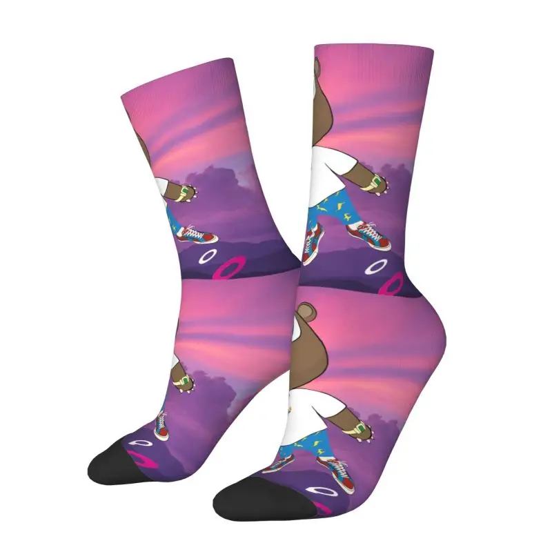 Kanye West Graduation Bear Men's Crew Socks Unisex Kawaii Spring Summer Autumn Winter Dress Socks