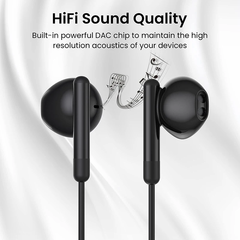 Typ-C Kabelgebundene Kopfhörer für Samsung Galaxy S24 S23 S22 3,5 mm In-Ear-Kopfhörer A53 A52 Note 20 USB-C Kopfhörer HiFi Bass Stereo