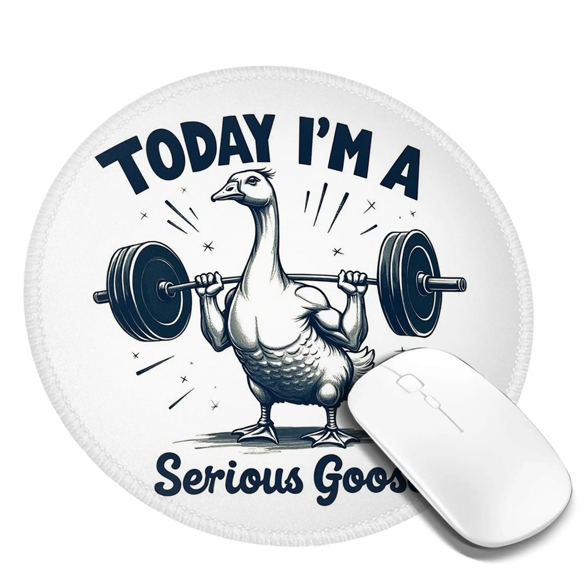 Today I'm A Serious Goose Lifting Weights Gym Mouse Pad Computer Keyboard Mouse Mat PC Laptop Desk Mat Accessories Table Mats