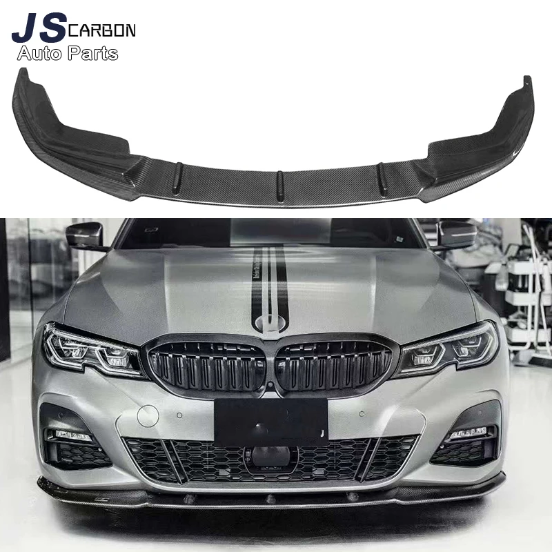 For BMW 3 Series G20 G28 2019-2022 Carbon Fiber Car Front Bumper Diverter Spoiler Diffuser Front lip auto parts body kit