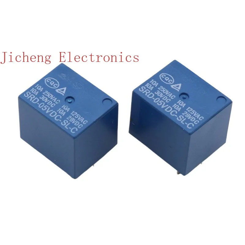 

10pcs SRD-05VDC-SL-C 5VDC 10A 250 VAC Power relay PCB Type T73-5V 5 feet SRD-5VDC-SL-C 10A 125VAC