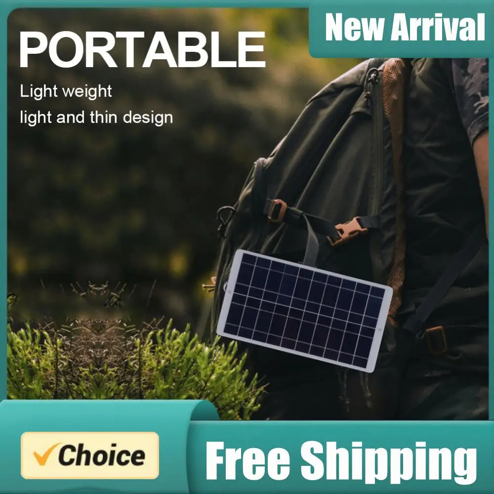 8W 5V Solar Panel Charger Waterproof 1600MA Solar Portable Charging Panel Type-C Output Scratchproof 3V-5V Mobile Phone Chargers