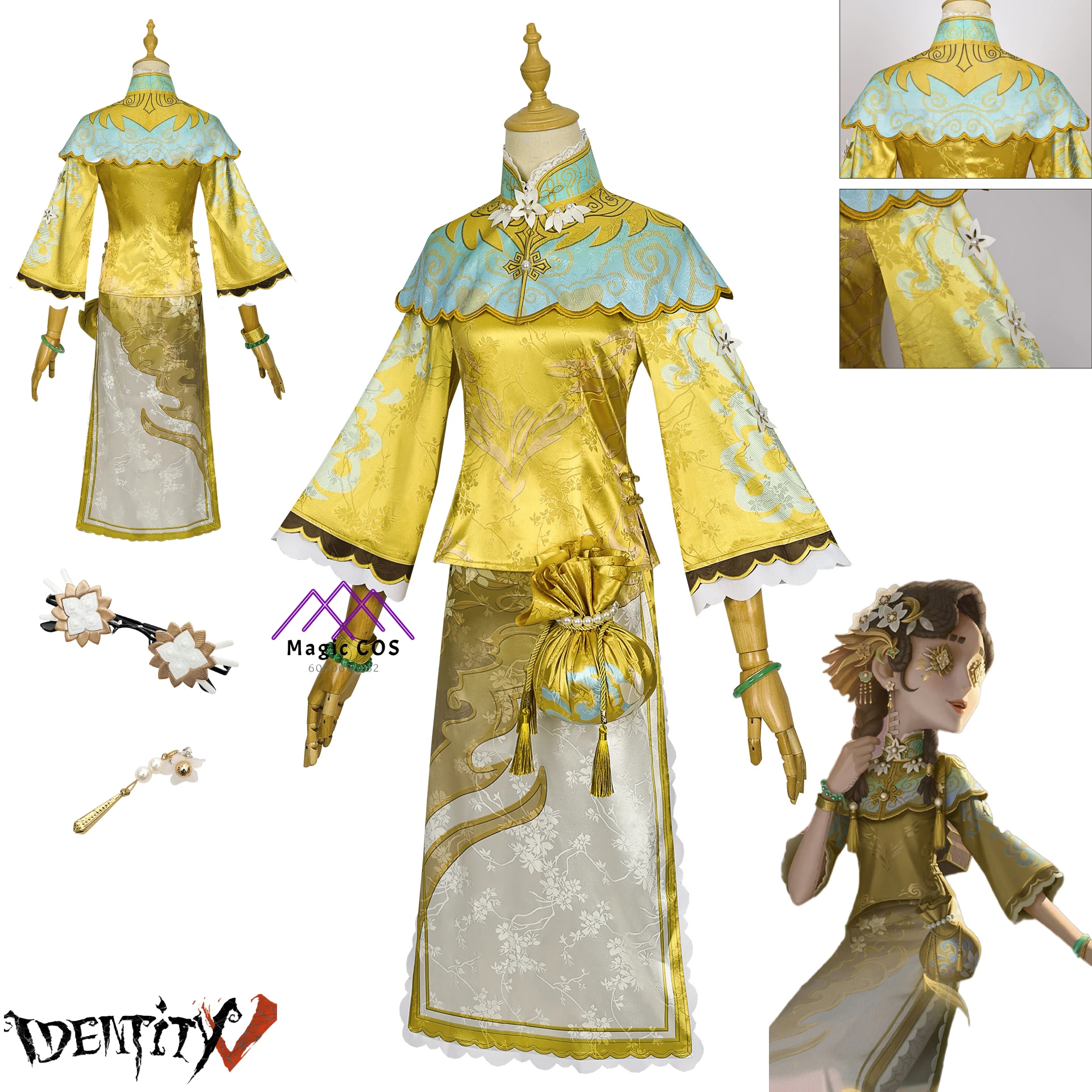 

Game Identity V Toy Merchant Anne Lester Cosplay Costume anime clothes fashion qipao for Women Christmas Halloween Comic Con