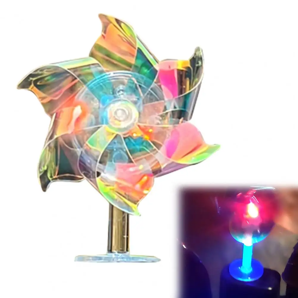 Windmills Model Car Decoration LED Center Console Decoration for Cars Motorcycles Colorful Light-Up Wheel Car Interior Accessori