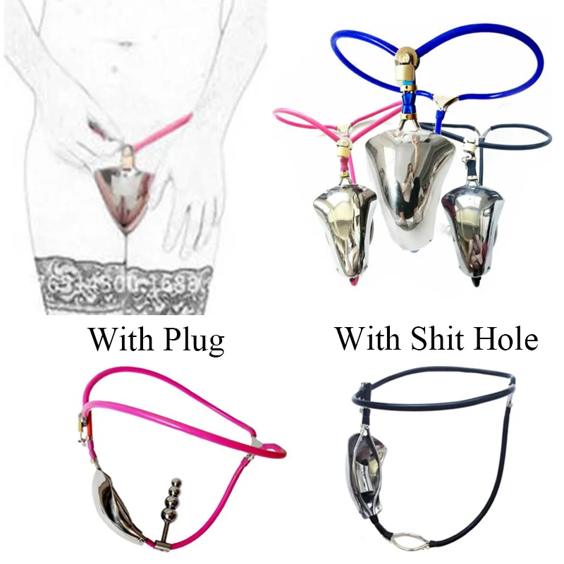 Male Stainless Steel Silicone Chastity Baffle Cage Belt Panties Anal Plug Butt Hole BDSM Restraint Bra Underwear Lock Sex Device