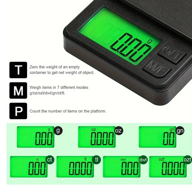 0.01 جرام -100/500 جرام ميزان إلكتروني محمول ميزان رقمي صغير عالي الدقة ميزان الجيب الإلكتروني مجوهرات وزن المطبخ