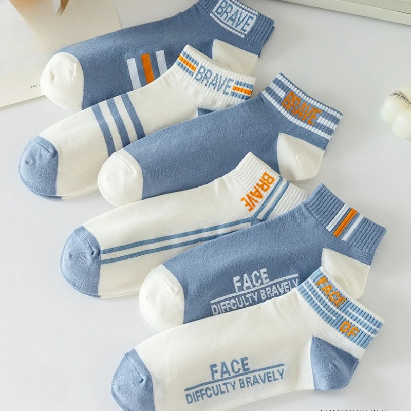 1/6 أزواج الرجال عارضة مريحة جديدة الصيف الجوارب القصيرة امتصاص العرق رقيقة تنفس منتصف أنبوب الرياضة أنبوب قصير الرجال الجوارب #1