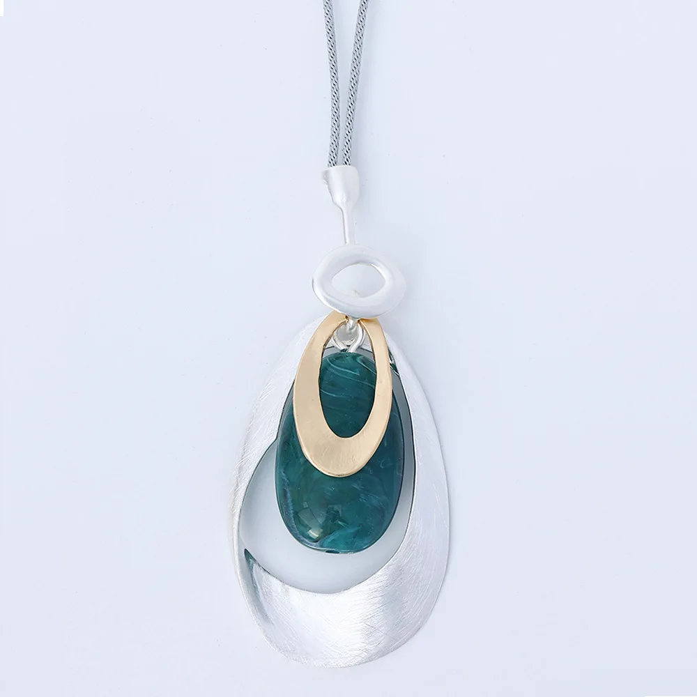 Fashion Big Statement Necklace Trend Long Chains Suspension Pendants 2022 Fashion Costume Jewelry for Women Unusual Accessories
