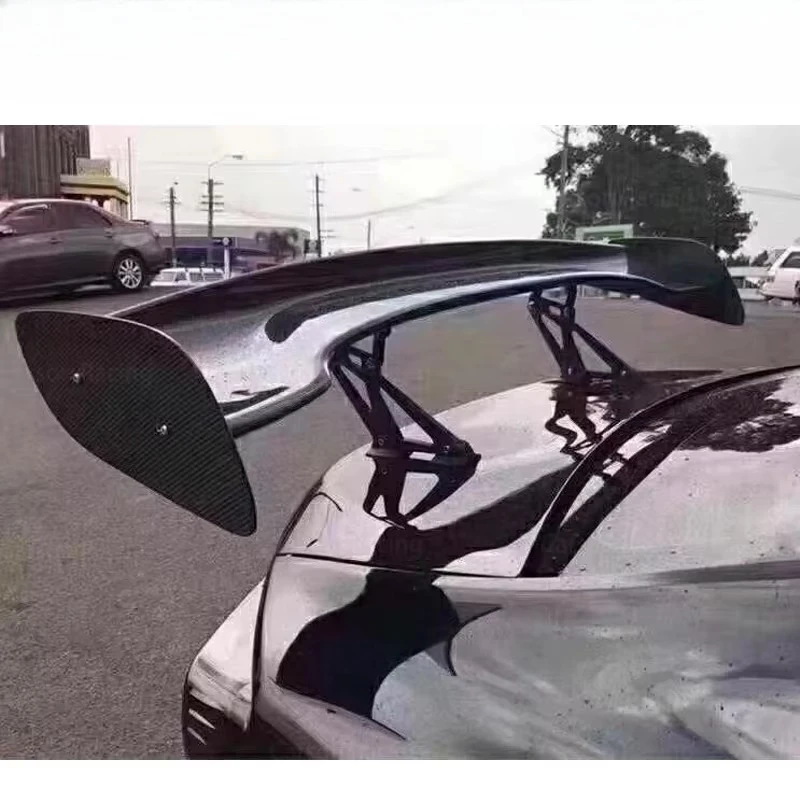 Universal GT Style Carbon Fiber Rear Spoiler Wing Tail Air Dam Body Kit for Sedan Racing Car Tuning Exterior Accessories 3