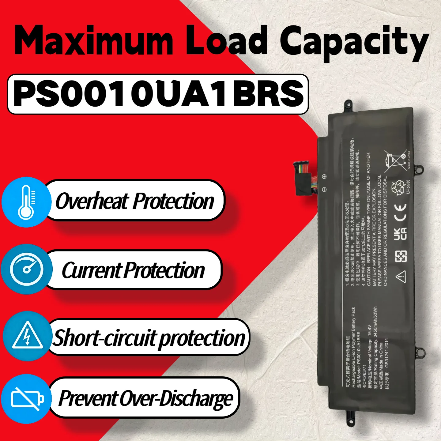 Wholesale And Retail 15.4V 53WH PS0010UA1BRS For Toshiba Battery Dynabook Portege X30W-K X30W-J Series Notebook 3450mAh Battery