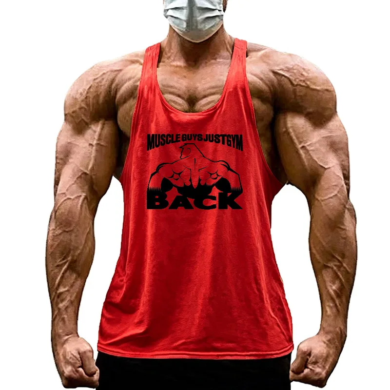 Mens Cotton Athletic Gym Vests Running Shirts Bodybuilding Tank Tops Fitness Workout Sleeveless Tee Summer Sportswear Quick Dry