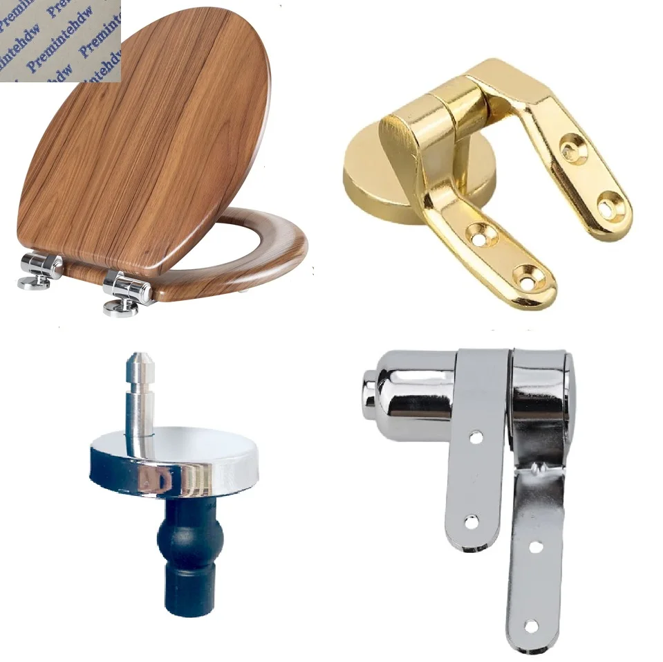 

1Pair Toilet Seat Cover Hinge Relacement Soft Close Gold Silver