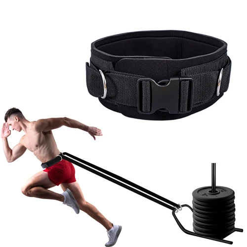 Imagen 1 del producto Cinturón acolchado de neopreno para gimnasio, correa de polea con anillos para máquinas de Cable, Fitness, ejercicio, velocidad, agilidad, resistencia, entrenamiento