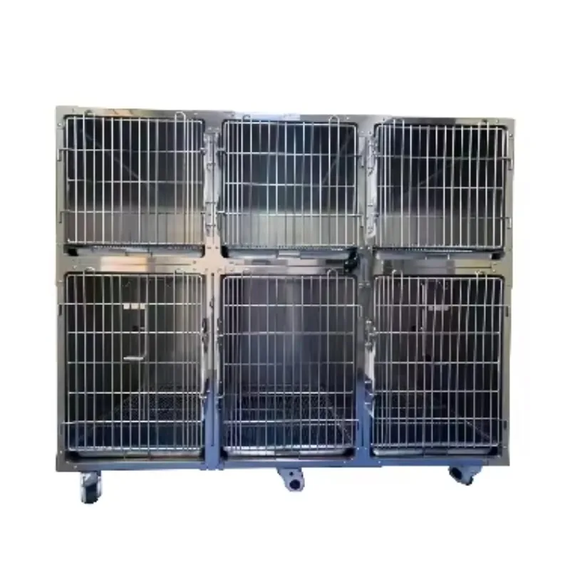 Hot Sale Stackable Pet Cage 6 Doors Dog Cage XXXL for Large Dogs