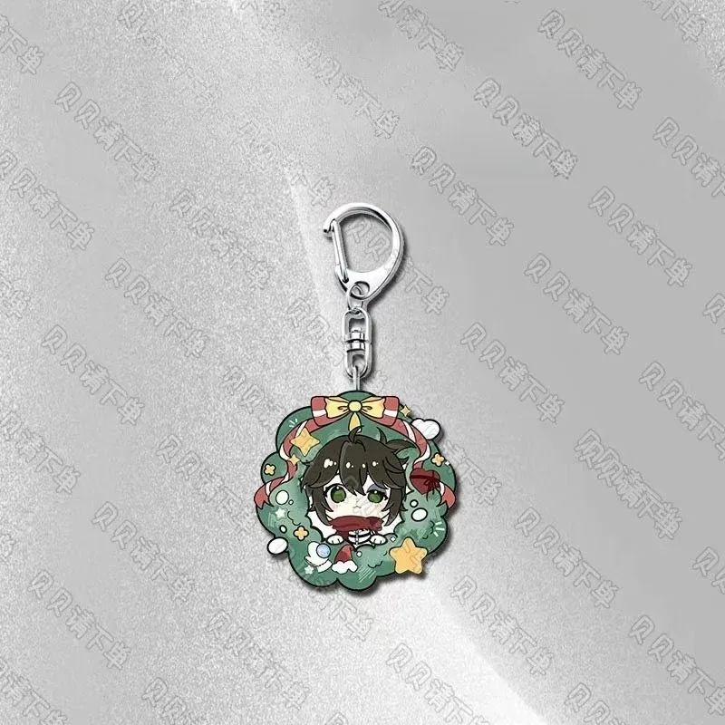 Популярные-игры-identity-v-q-версия-брелок-с-персонажем-Рождественская-серия-рыбак-исследователь-кулон-рюкзак-аксессуары-подарки