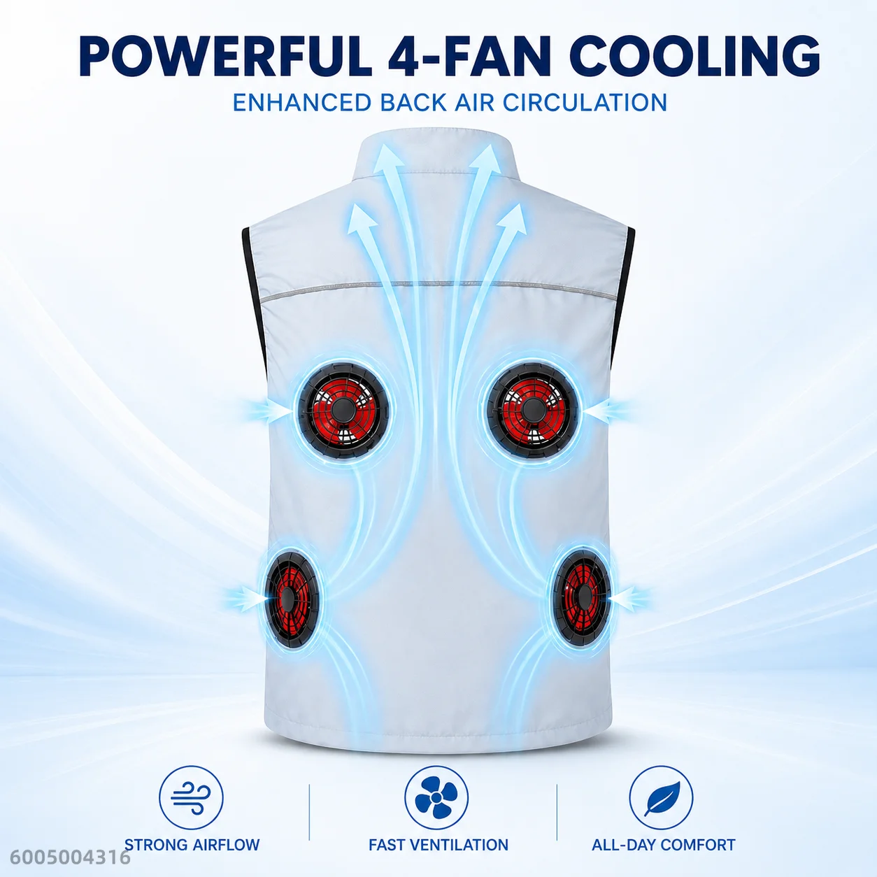 Men's Cooling 2/4 Fans Vest Air Conditioning Jacket Short Sleeve Outdoor Fishing Work Heat Protection Cooling Clothe