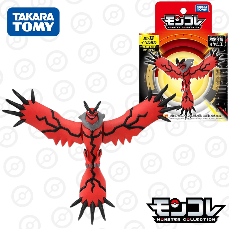 Takara Tomy Tomica Moncolle Ex Monster Collection Pokemon Figures ML-13 Yveltal Resin Anime Figure Kids Xmas Gift Toys for Boys